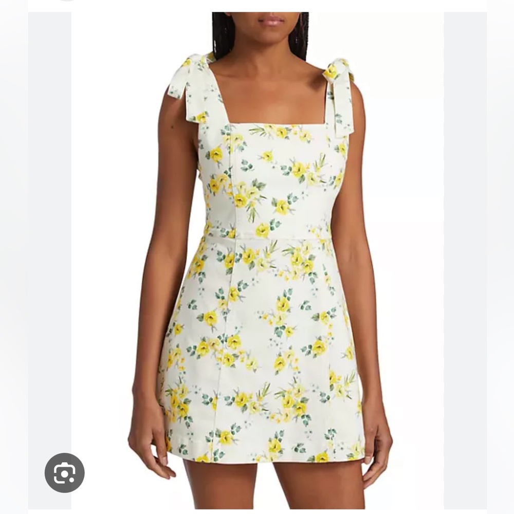 Alice and Olivia white jean sunflower dress!